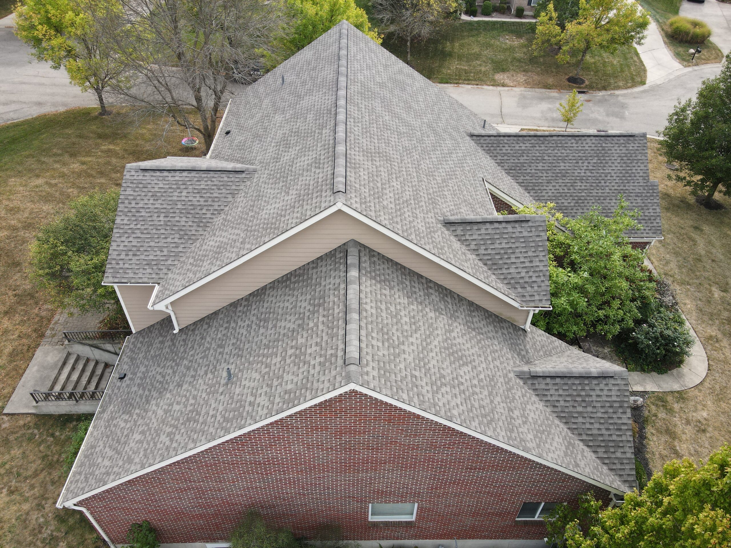 Roof installation team working on a Centerville, OH home