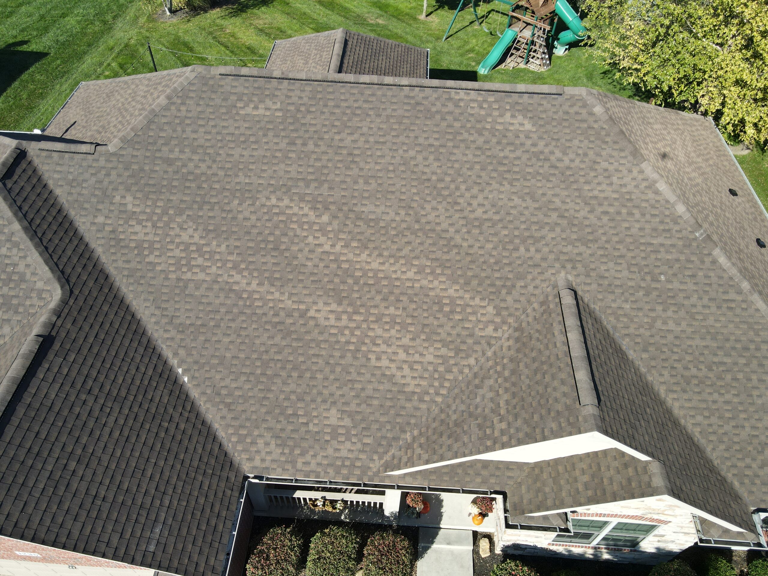 Kerrigan Roofing and Restoration crew completing a roof installation in Centerville, OH