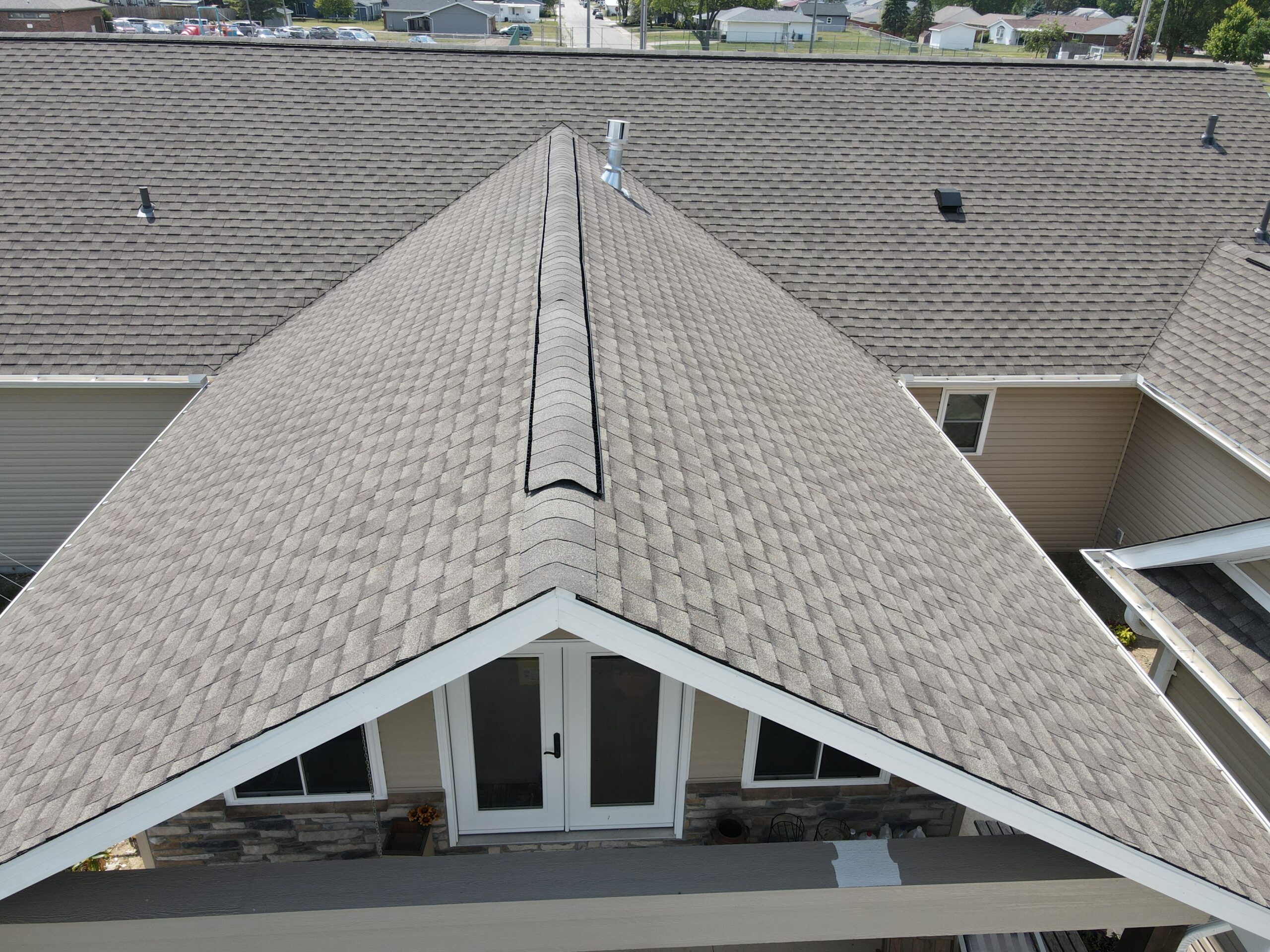 Residential roofing installation in Dublin, OH home exterior