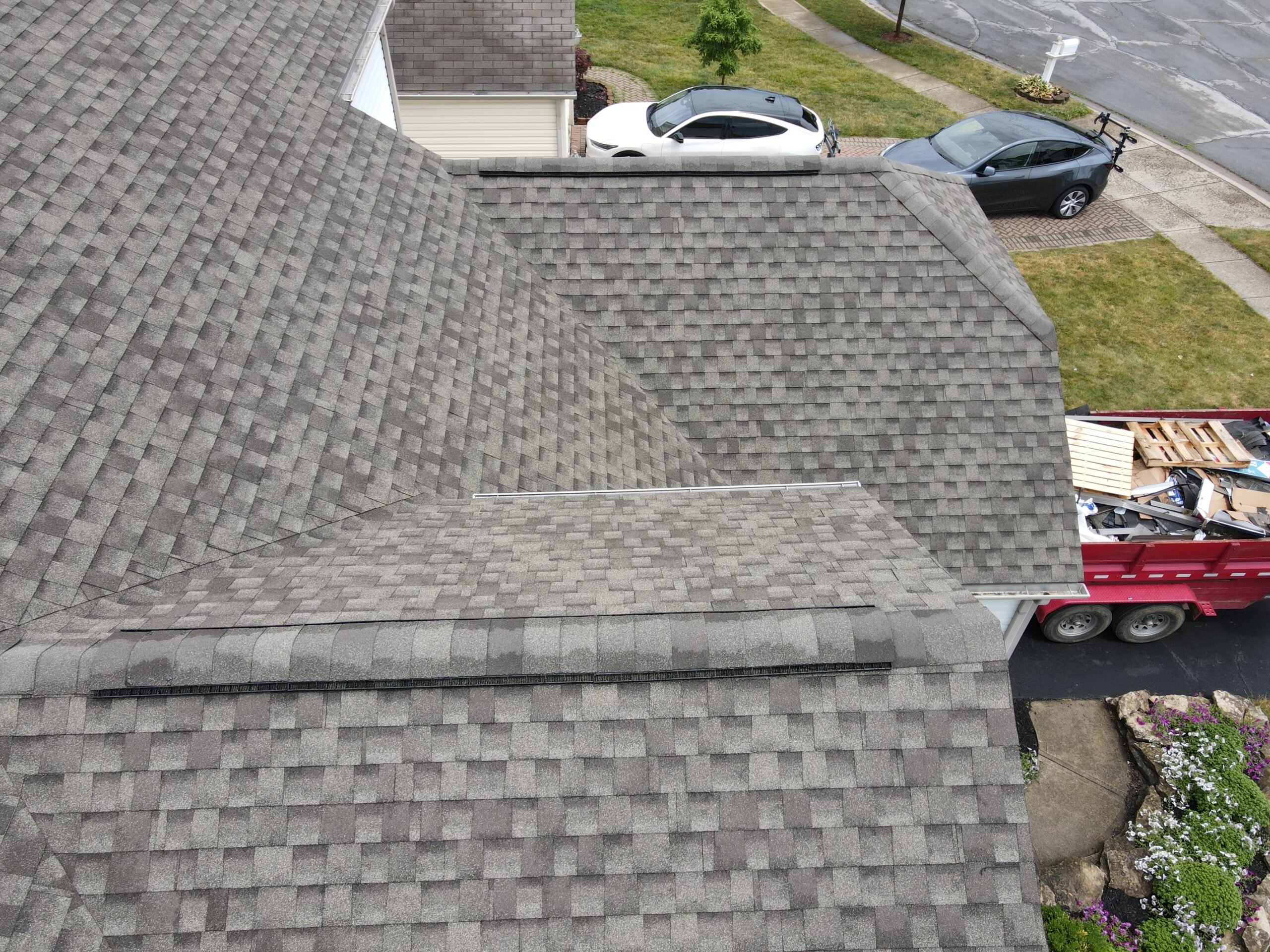 Kerrigan Roofing and Restoration team repairing roof in Columbus, OH