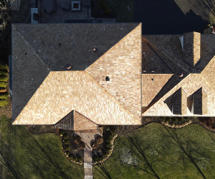 The same roof after a complete GAF shingle replacement