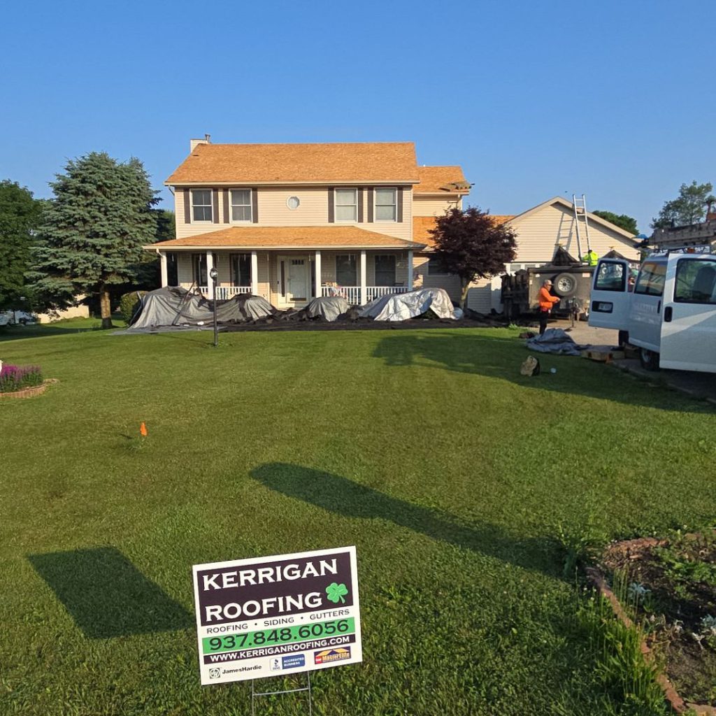 Completed residential roofing project