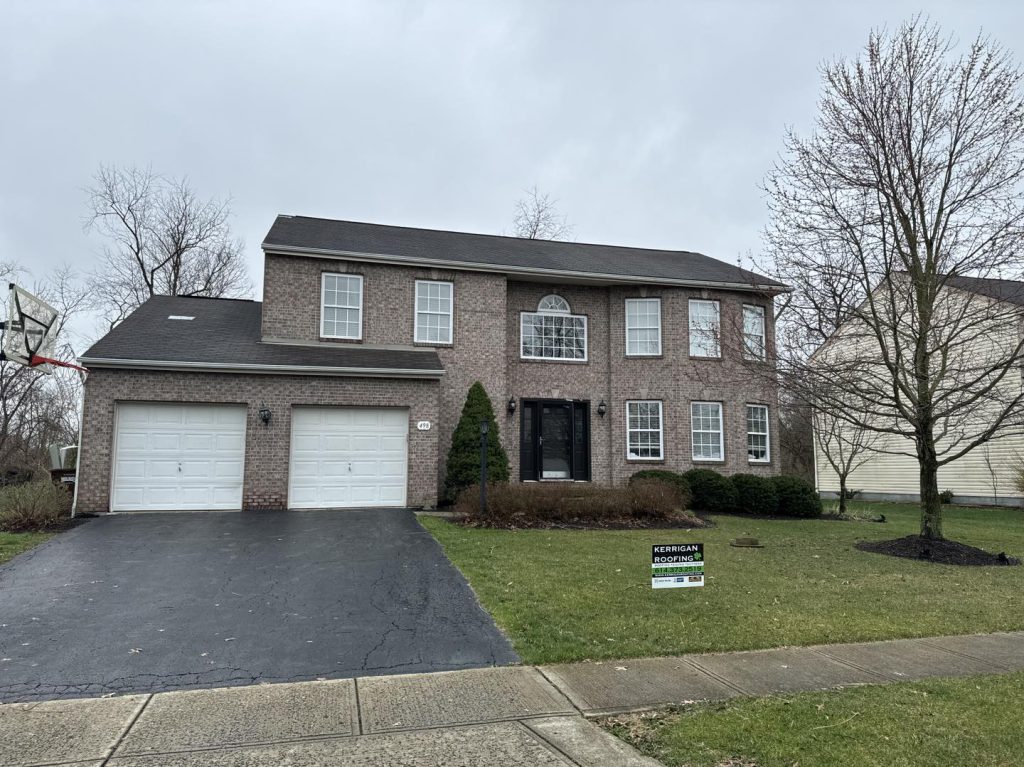 Completed roof repair on a residential property