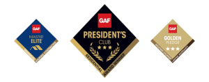 GAF certified contractor badges